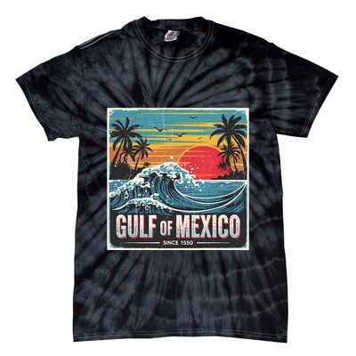 Forever Gulf Of Mexico Since 1550 Retro Vintage Beach Sunset Tie-Dye T-Shirt