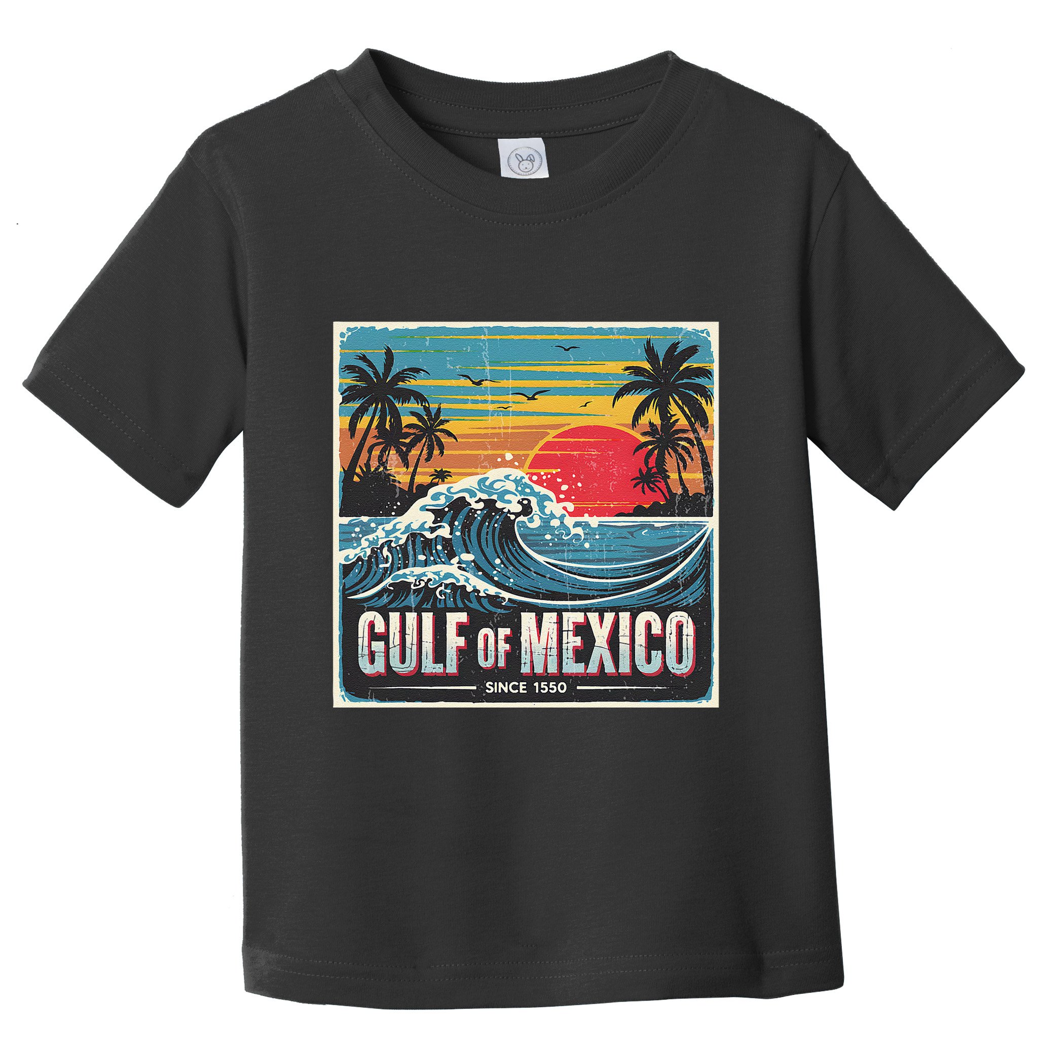 Forever Gulf Of Mexico Since 1550 Retro Vintage Beach Sunset Toddler T-Shirt