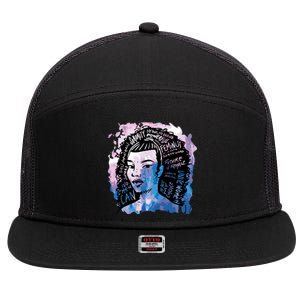 Feminist Girl Power Quote 7 Panel Mesh Trucker Snapback Hat