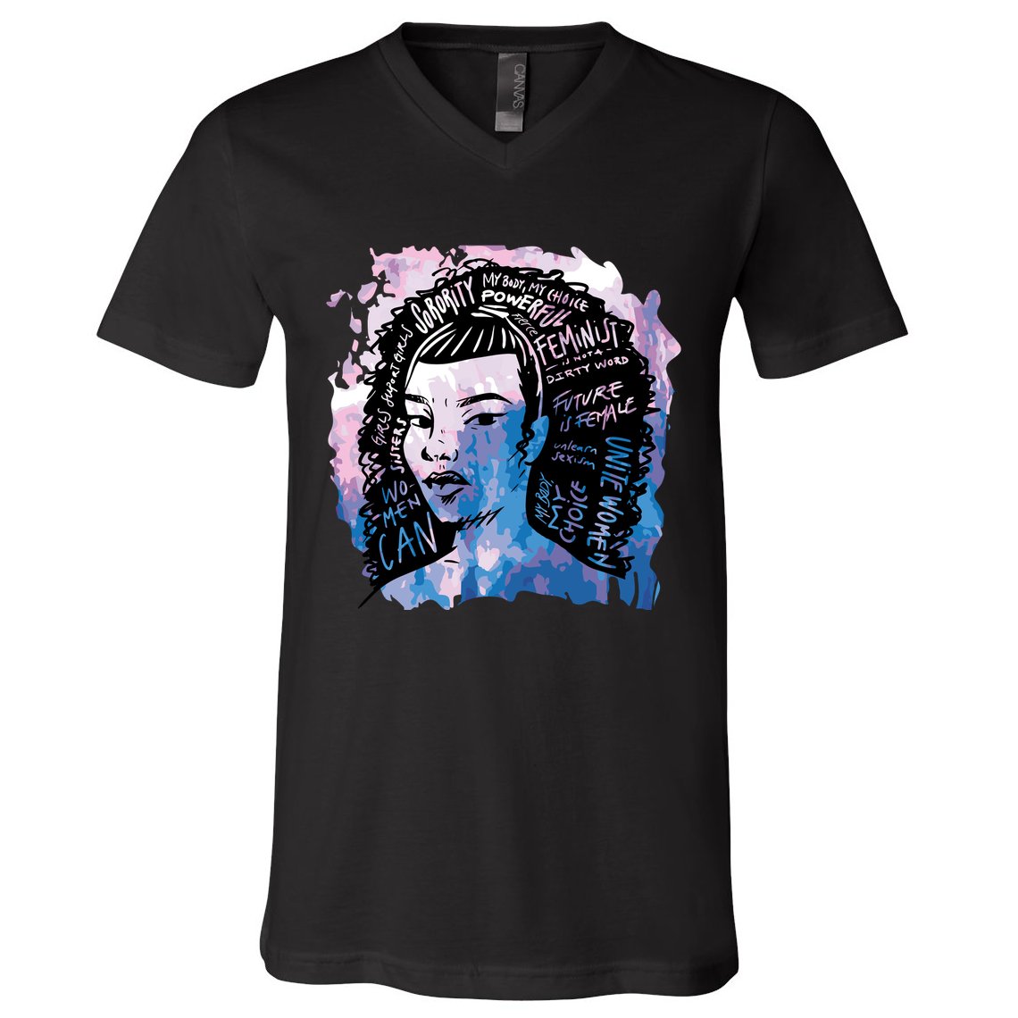 Feminist Girl Power Quote V-Neck T-Shirt