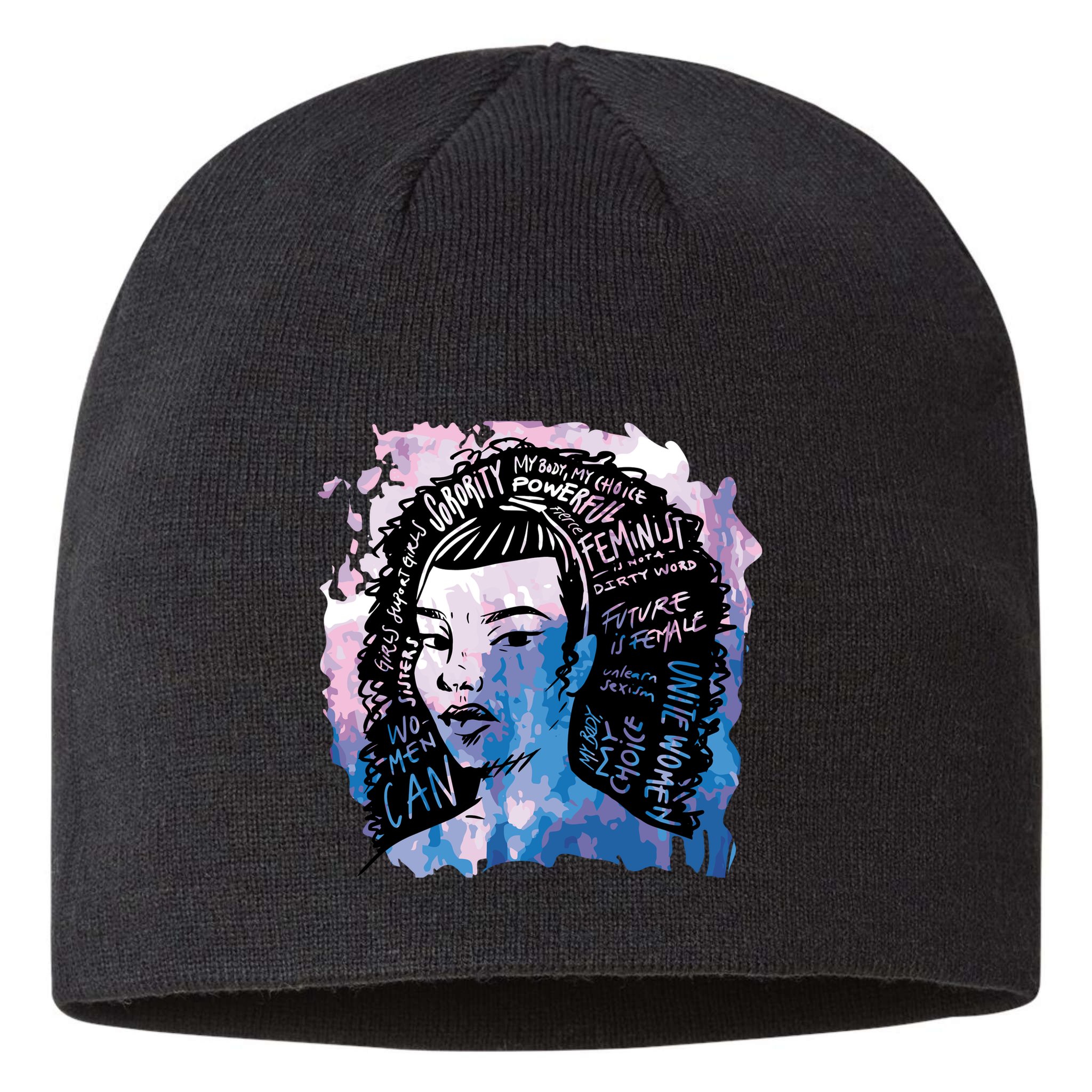 Feminist Girl Power Quote Sustainable Beanie