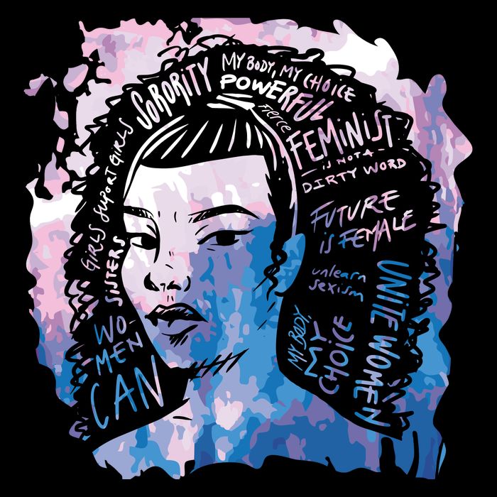 Feminist Girl Power Quote Sustainable Beanie