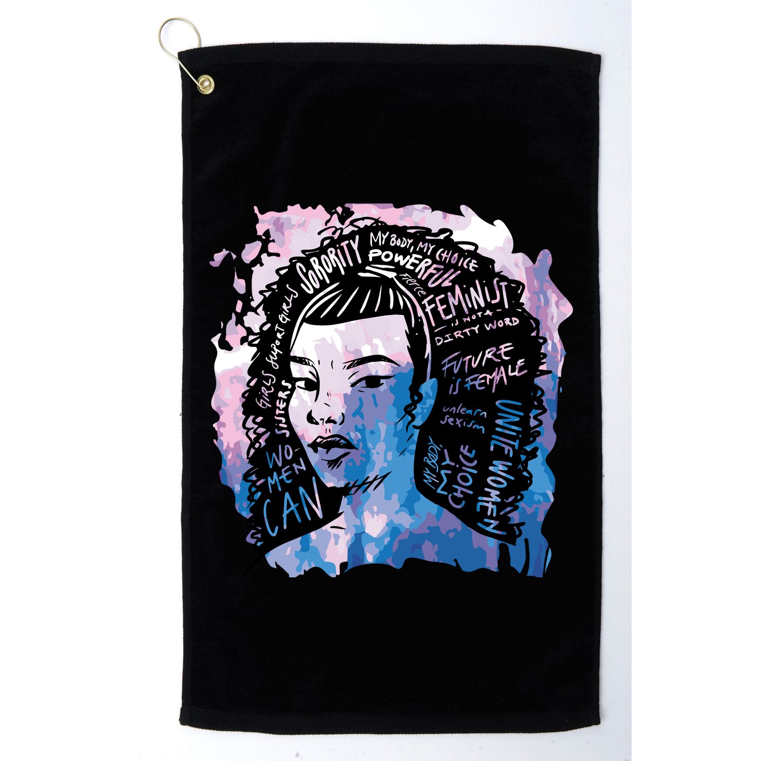 Feminist Girl Power Quote Golf Towel