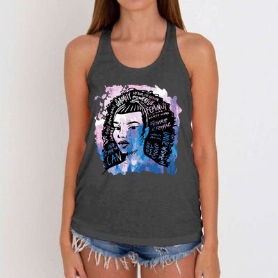 Feminist Girl Power Quote Women's Knotted Racerback Tank