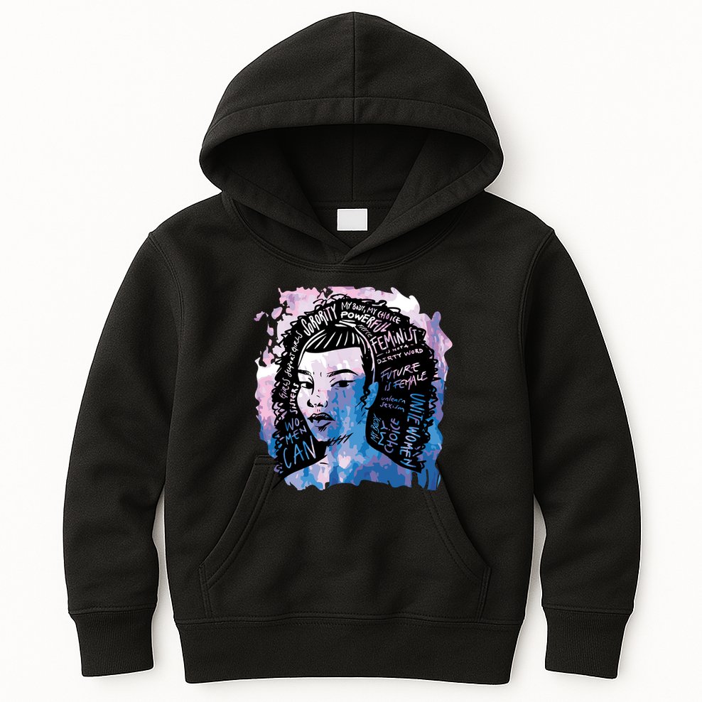 Feminist Girl Power Quote Kids Hoodie