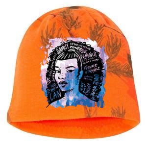 Feminist Girl Power Quote Kati - Camo Knit Beanie