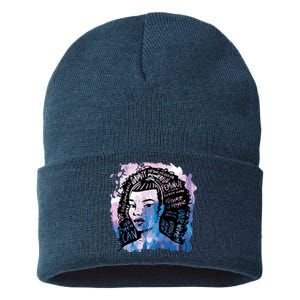 Feminist Girl Power Quote Sustainable Knit Beanie