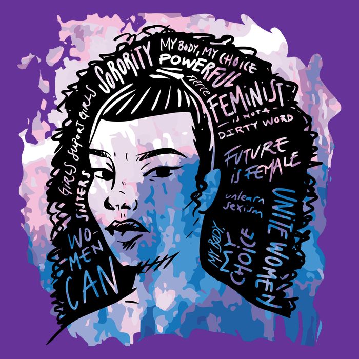Feminist Girl Power Quote Tie-Dye T-Shirt