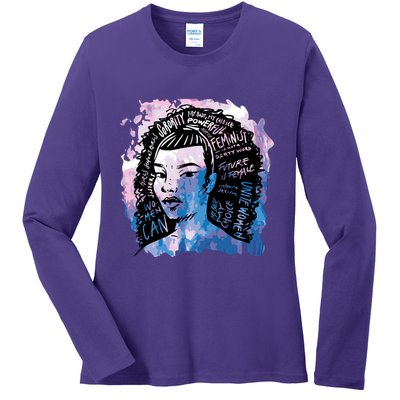 Feminist Girl Power Quote Ladies Long Sleeve Shirt