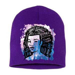 Feminist Girl Power Quote Short Acrylic Beanie