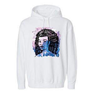 Feminist Girl Power Quote Garment-Dyed Fleece Hoodie