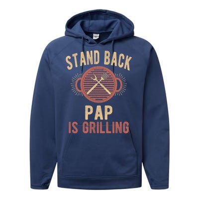 Funny Grilling Pap Bbq Pap Grandpa Cool Gift Performance Fleece Hoodie