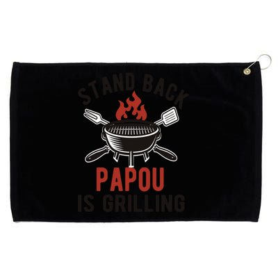 Funny Grilling Papou Bbq Papou Grandpa Great Gift Grommeted Golf Towel