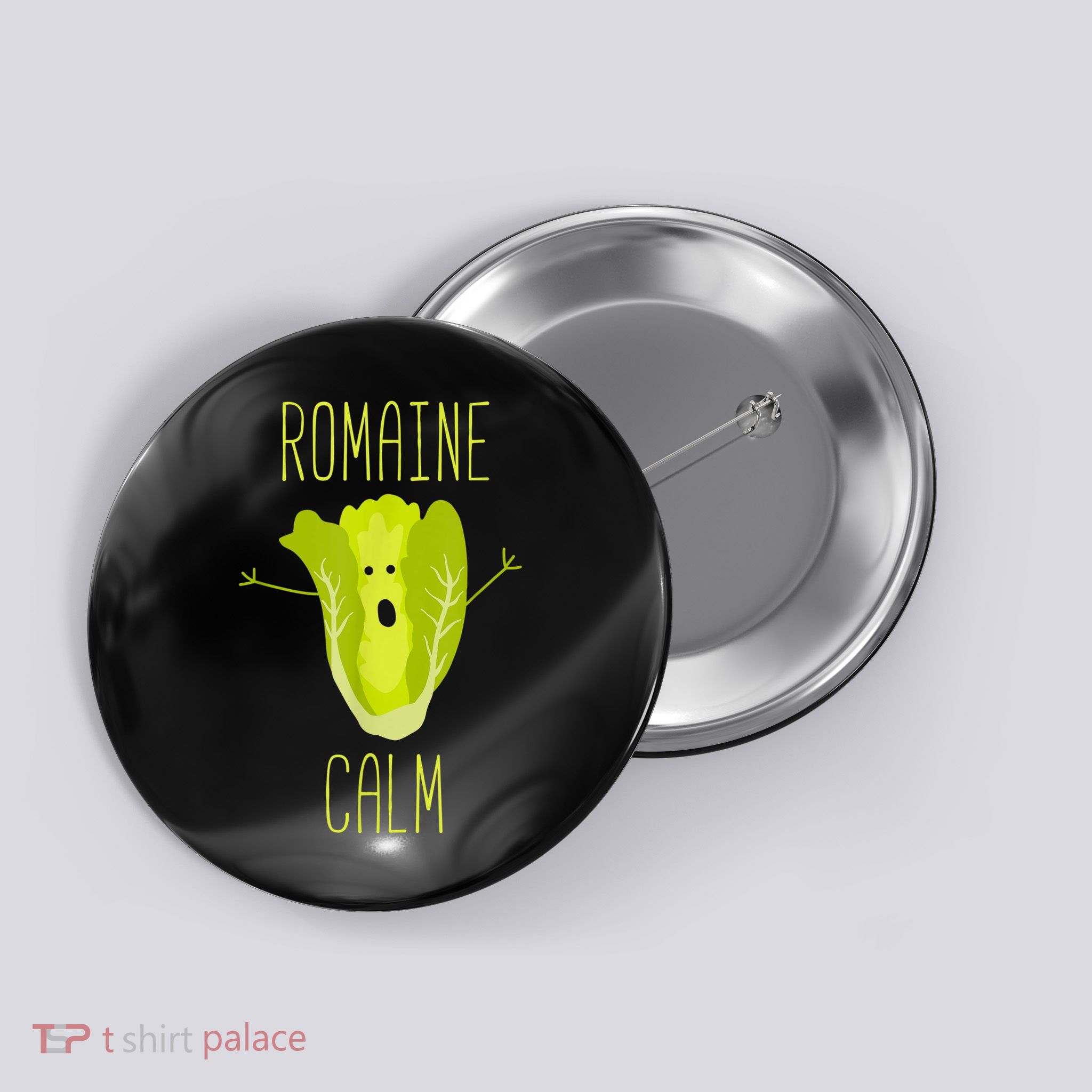 Funny Gardening Pun Romaine Calm Gardener Gift Button