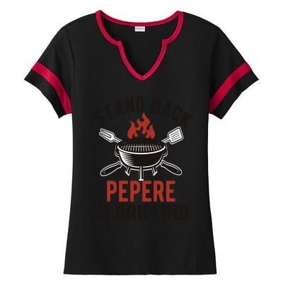 Funny Grilling Pepere Bbq Pepere Grandpa Cute Gift Ladies Halftime Notch Neck Tee