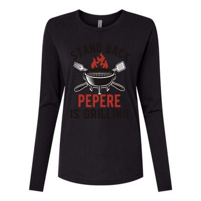 Funny Grilling Pepere Bbq Pepere Grandpa Cute Gift Womens Cotton Relaxed Long Sleeve T-Shirt