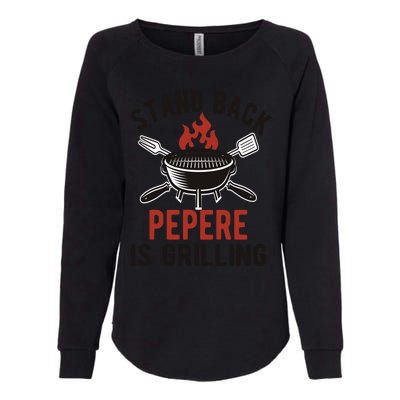 Funny Grilling Pepere Bbq Pepere Grandpa Cute Gift Womens California Wash Sweatshirt