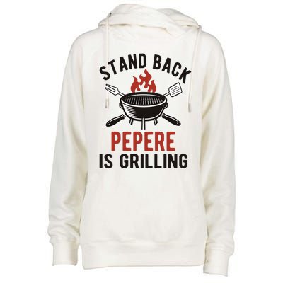 Funny Grilling Pepere Bbq Pepere Grandpa Cute Gift Womens Funnel Neck Pullover Hood