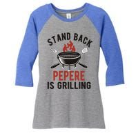 Funny Grilling Pepere Bbq Pepere Grandpa Cute Gift Women's Tri-Blend 3/4-Sleeve Raglan Shirt