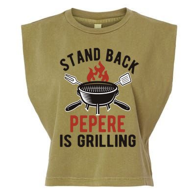 Funny Grilling Pepere Bbq Pepere Grandpa Cute Gift Garment-Dyed Women's Muscle Tee