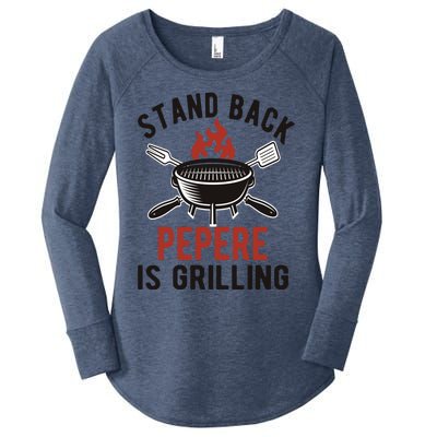 Funny Grilling Pepere Bbq Pepere Grandpa Cute Gift Women's Perfect Tri Tunic Long Sleeve Shirt