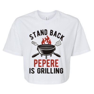 Funny Grilling Pepere Bbq Pepere Grandpa Cute Gift Bella+Canvas Jersey Crop Tee