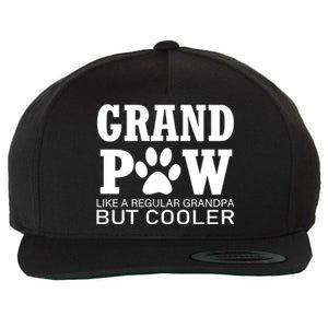 Funny Grand Paw Like A Regular Grandpa But Cooler Lovers Gift Wool Snapback Cap