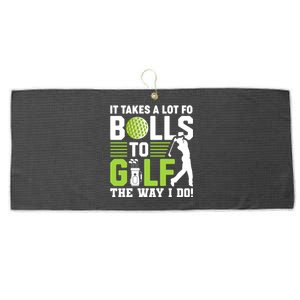 Funny Golf Phrase Graphic Large Microfiber Waffle Golf Towel