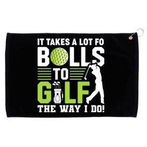 Funny Golf Phrase Graphic Grommeted Golf Towel