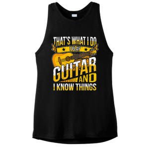 Funny Guitar Player Saying Guitarist musician Ladies PosiCharge Tri-Blend Wicking Tank