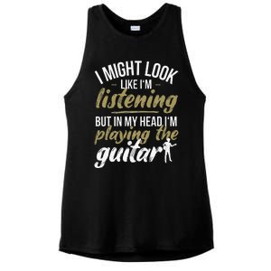 Funny Guitar Player Saying Guitarist I Playing The Guitar Ladies PosiCharge Tri-Blend Wicking Tank