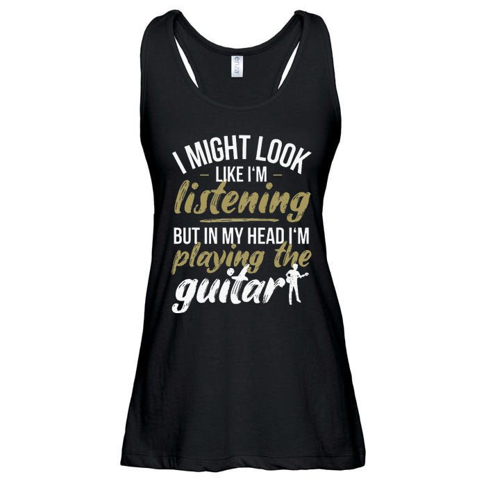 Funny Guitar Player Saying Guitarist I Playing The Guitar Ladies Essential Flowy Tank