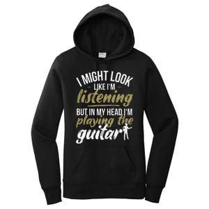 Funny Guitar Player Saying Guitarist I Playing The Guitar Women's Pullover Hoodie