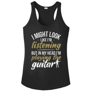 Funny Guitar Player Saying Guitarist I Playing The Guitar Ladies PosiCharge Competitor Racerback Tank