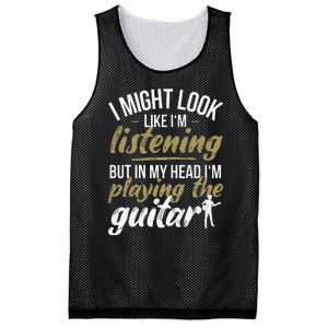 Funny Guitar Player Saying Guitarist I Playing The Guitar Mesh Reversible Basketball Jersey Tank