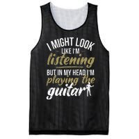 Funny Guitar Player Saying Guitarist I Playing The Guitar Mesh Reversible Basketball Jersey Tank