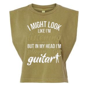 Funny Guitar Player Saying Guitarist I Playing The Guitar Garment-Dyed Women's Muscle Tee