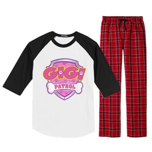 Funny Gigi Patrol Dog Mom, Dad For Women Raglan Sleeve Pajama Set