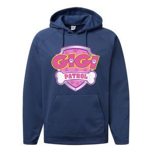 Funny Gigi Patrol Dog Mom, Dad For Women Performance Fleece Hoodie