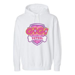 Funny Gigi Patrol Dog Mom, Dad For Women Garment-Dyed Fleece Hoodie