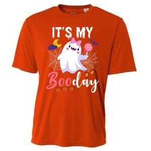 Funny Ghost Pink Bow Its My Boo Day Cute Birthday Halloween Cute Gift Cooling Performance Crew T-Shirt