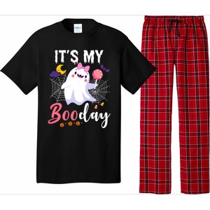 Funny Ghost Pink Bow Its My Boo Day Cute Birthday Halloween Cute Gift Pajama Set