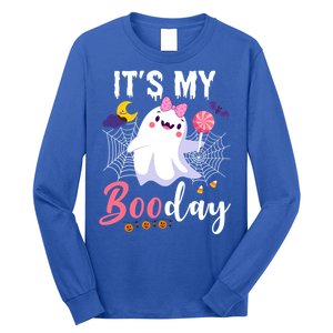 Funny Ghost Pink Bow Its My Boo Day Cute Birthday Halloween Cute Gift Long Sleeve Shirt