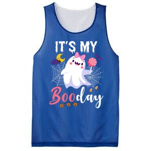 Funny Ghost Pink Bow Its My Boo Day Cute Birthday Halloween Cute Gift Mesh Reversible Basketball Jersey Tank