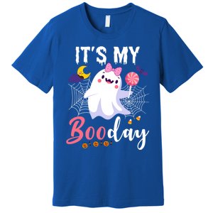 Funny Ghost Pink Bow Its My Boo Day Cute Birthday Halloween Cute Gift Premium T-Shirt