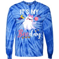 Funny Ghost Pink Bow Its My Boo Day Cute Birthday Halloween Cute Gift Tie-Dye Long Sleeve Shirt