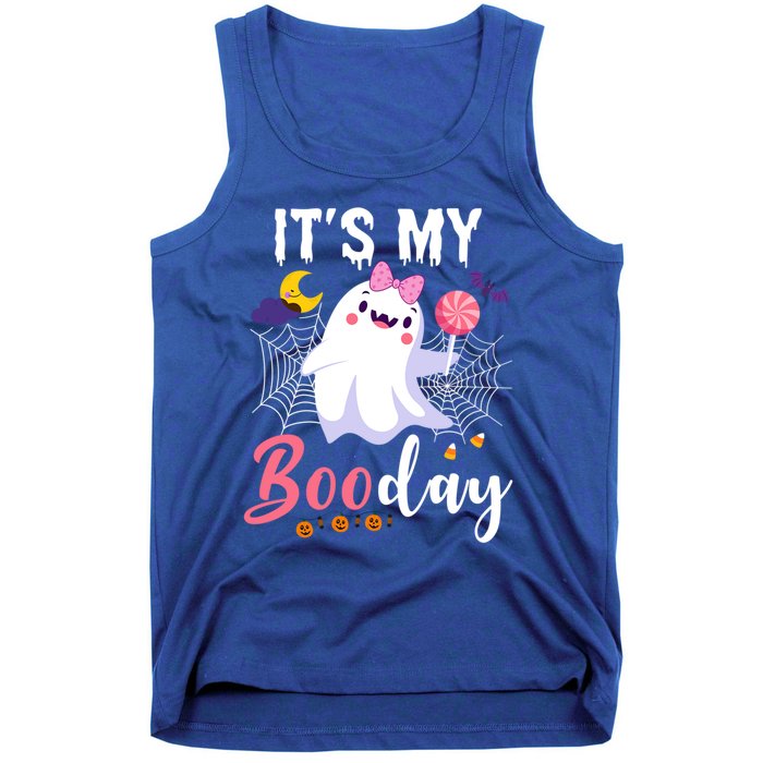 Funny Ghost Pink Bow Its My Boo Day Cute Birthday Halloween Cute Gift Tank Top