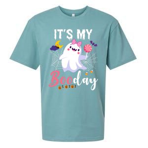 Funny Ghost Pink Bow Its My Boo Day Cute Birthday Halloween Cute Gift Sueded Cloud Jersey T-Shirt