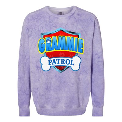 Funny Grammie Patrol Dog Mom, Dad For Women Colorblast Crewneck Sweatshirt