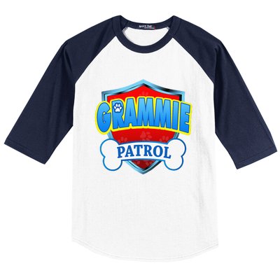 Funny Grammie Patrol Dog Mom, Dad For Women Baseball Sleeve Shirt